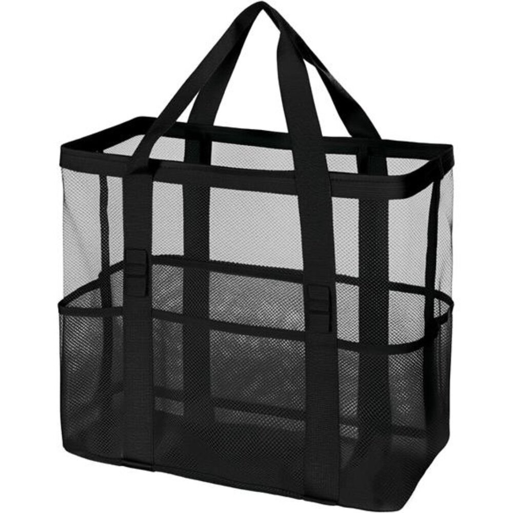 Beach Bag - Mesh Beach Bag Large 8 Pockets, Beach Tote Bag Beach Essentials for